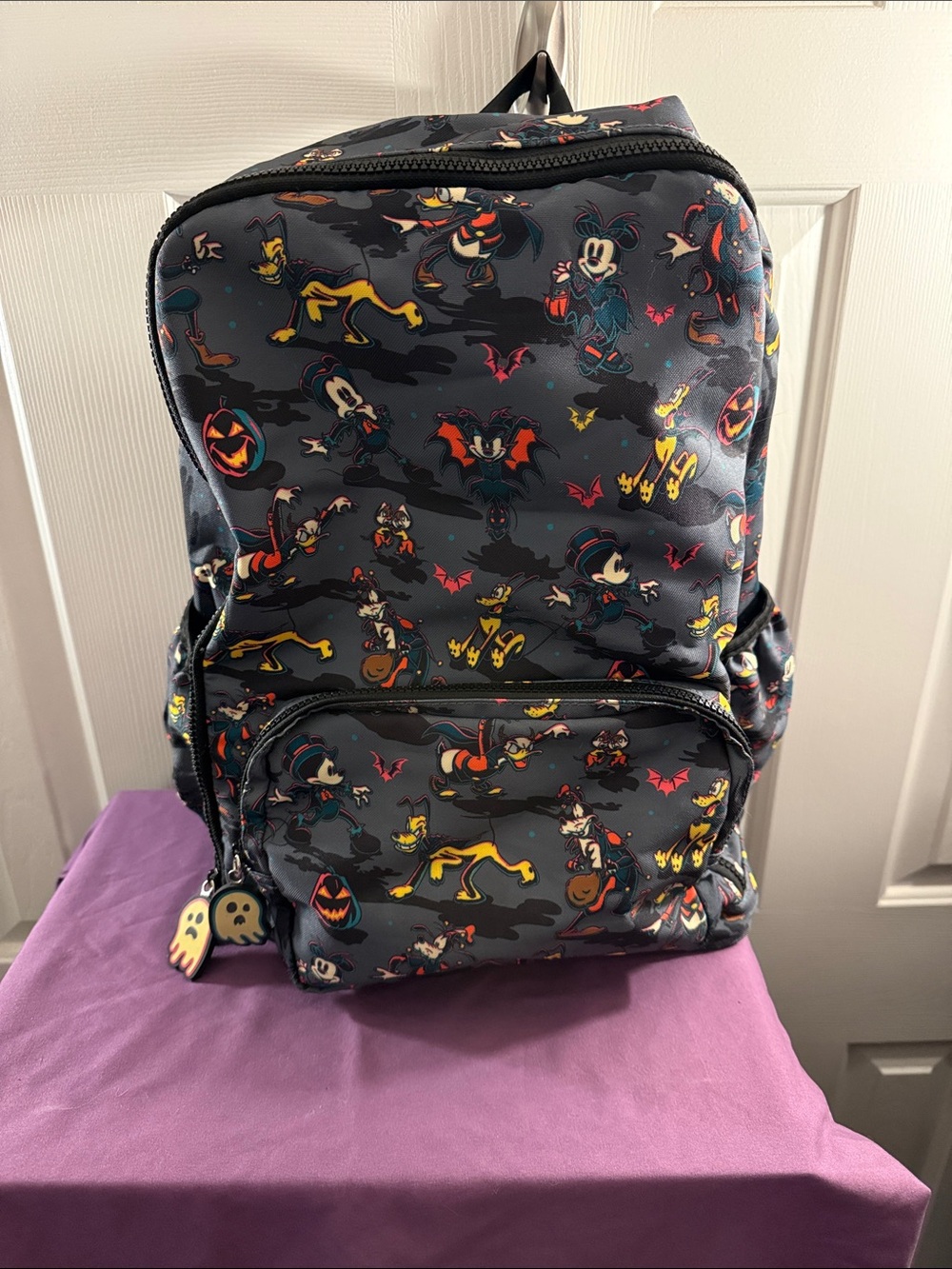 Disney Parks Halloween Print Black Backpack